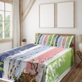 thumbnail image 2 of Ambesonne Colorful Fitted & Top Sheet Set with Shams, Lily Primrose Valley, Multicolor, 2 of 5