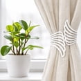 thumbnail image 6 of Evideco French Home Goods Angel Wings White Curtain Tiebacks, 6 of 7