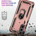 thumbnail image 7 of SaniMore Tri-layer Case for Samsung Galaxy S24 2024, 360° Rotating Holder/Kickstand Rugged PC Back + TPU Bumper Magnetic Car Mount Anti-fingerprint Anti-fall Heavy Duty Protective Shell, Rosegold, 7 of 7