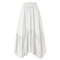 thumbnail image 4 of RUTAYY Women A-Line Flowy Skirt For Party Daily And Date Versatile All Season Wear Solid Color Smocked Boho Pleated Skirts, 4 of 5
