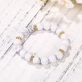thumbnail image 1 of Pulsera de ocho planetas con piedra de estrella de la guarda y polvo esmerilado, pulsera de cuentas de cebra, joyería europea y americana, 1 of 6