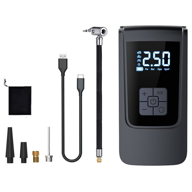 Bomba de inflado eléctrica con luz LED bomba de aire Digital de 74/12V 6000mAh para motocicleta