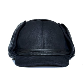 Premium Leather Unisex Shearling Sheepskin Fur Winter Beanie  display picture 3