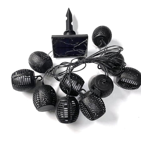 Led Solar Flame Lanterns Outdoors Solar Garden String Lights(10ball ...