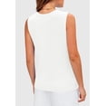 thumbnail image 2 of Chaleco tipo suéter PRETTYGARDEN para mujer, punto de verano 2025, blanco, S, 2 of 9