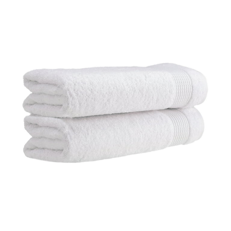 HALLEY Turkish Bath Towels Set - 2 Pack Bathroom Set, Ultra Soft, Machine  Washable, Highly Absorbent, 100% Cotton - Luxury Spa Quality - White