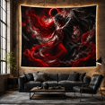 thumbnail image 6 of Embracing Figures Pale with Skinned Figure Figure Flowing, Spooky Gothic for Gothic Decor Fans, Dark Art Decor, Halloween Gift, Tapestry Wall Hanging for Bedroom and Dorm, 6 of 7