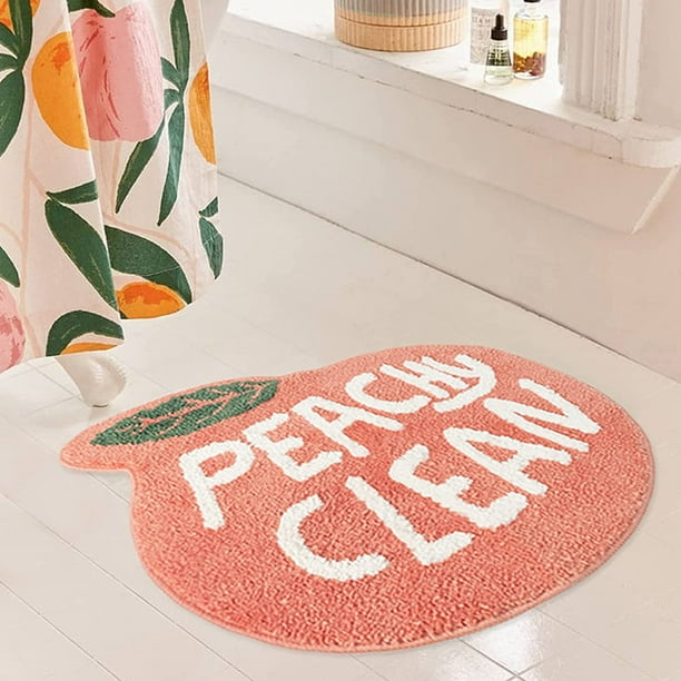 Tapis Porte Entree Interieur YHYanHui Tapis De Salle De Bain Moelleux En Forme De Fruits Demi-rond Tapis De Salle De Bain Antiderapant