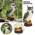 thumbnail image 3 of Statue de Hibou en Résine Sculpture d'Oiseau pour Jardin Extérieur (Gris), 3 of 7