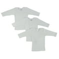 thumbnail image 2 of Bambini Long Sleeve White Lap T-Shirts, 3pk (Baby Boys or Baby Girls, Unisex), 2 of 7