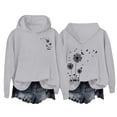 thumbnail image 4 of BODOAO Hoodies for Women Oversized Sweatshirts Women's Autumn Winter Dandelion Print Loose Casual Sweatshirt Fall Fashion Outfits 2025 Casual Sweaters Tops Workout Winter Clothes Grey 3Xl, 4 of 4