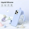thumbnail image 3 of Compatible with iPhone 15 Pro Case 6.1", Liquid Silicone 3 Layers Full Covered Soft Gel Rubber Cover, Shockproof Protective Slim Phone Case with Anti-Scratch Microfiber Lining-Baby Blue, 3 of 14