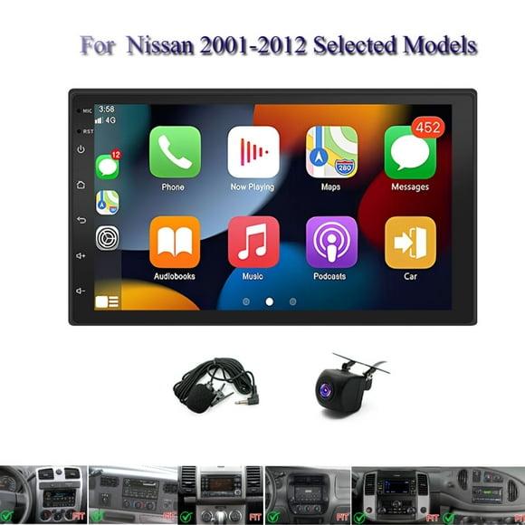 Molaner Android 13 Car Stereo Radio for Nissan 2001-2012 Fits Frontier, X-Trail, Versa, Sentra & More, 7" Touchscreen with Carplay & Android Auto Built-in GPS, BT,WiFi, 2+32G