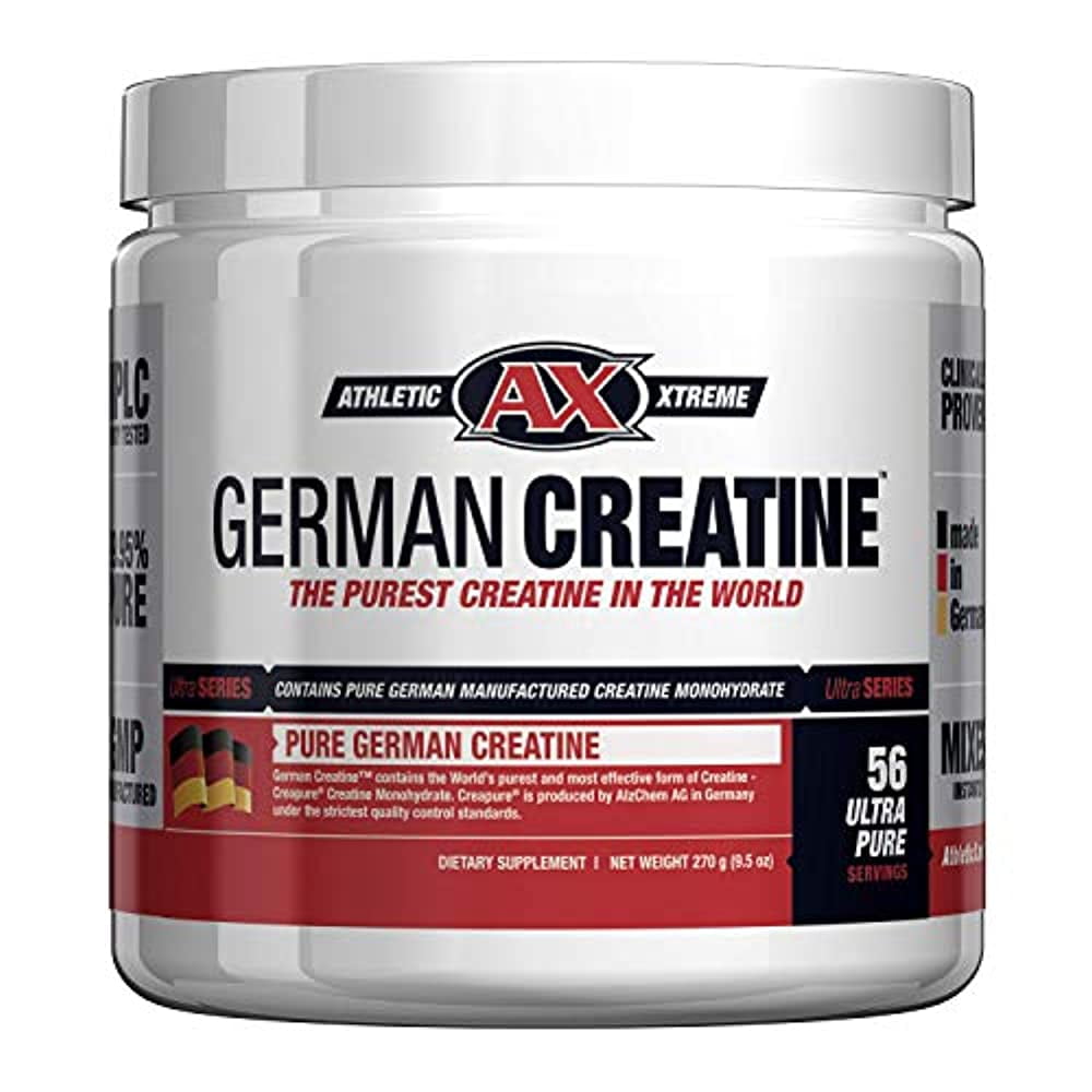 German Creatine Pure Creapure, The Purest Creatine Monohydrate Available - 270g (56 Servings) | Micronized Creatine from Germany not Chinese Contaminated Junk