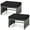 Black, variant on Gymax 2 Pieces Patio PE Rattan Ottomans with Soft Zippered Cushions for Deck Navy