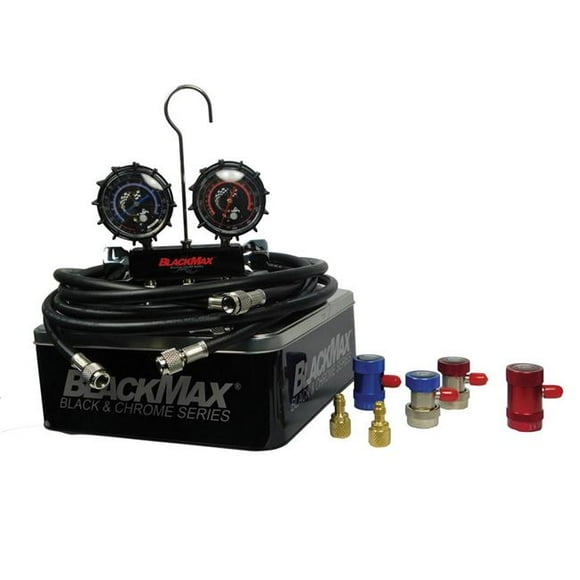 WTD CPS-MAID8QDL Max Chrome Manifold Gauge Set, Black