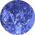 thumbnail image 1 of Ahgly Company Machine Washable Indoor Round Oriental Blue Industrial Area Rugs, 3' Round, 1 of 4