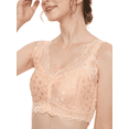 thumbnail image 4 of BIMEI Women's Mastectomy Bra Vest Front Zipper Pocketed Bra Push up Full Cup Sexy lace Bras Wireless Gather Bralette,Beige,M, 4 of 9