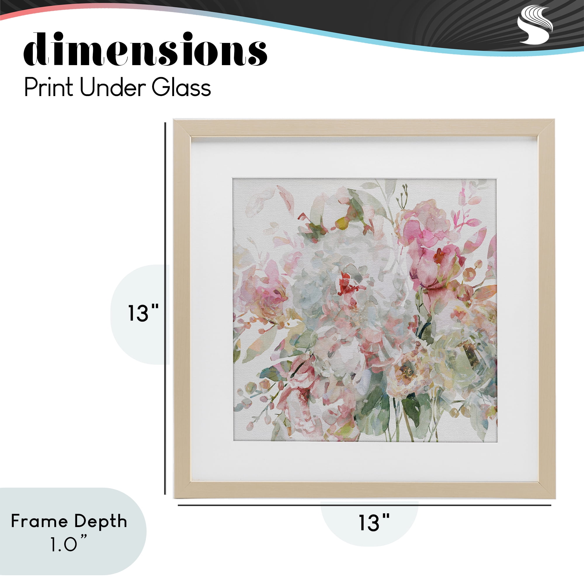 Stupell Industries Romantic Pastel Blossoms Birch Framed Print Under Glass, design by Carol Robinson