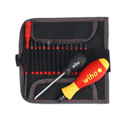 Wiha Tools Insul. Slotted, Phillips, Xeno, Torx and Square Torque Control 16 Piece Set w/ Insul. Handle 18-62 In/Lbs, Adjustment Tool, Blade Holder and 13 Blades In Pouch