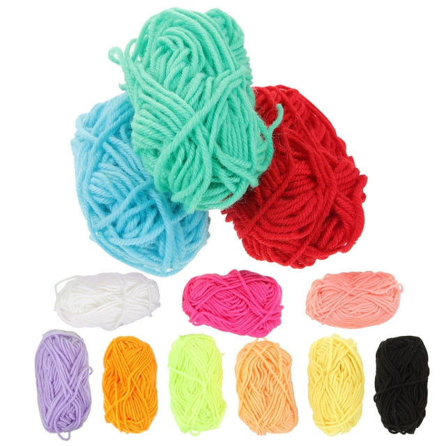IDEANATEGRATE 1Jgo Hilo Para Tejido De Lana Acrílica Colores Combinados Material Cómodo Para Uso En