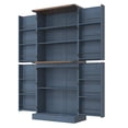 thumbnail image 5 of 71" Tall Farmhouse Kitchen Pantry with 12 Side Shelves & Adjustable Shelves, 5 Layers Pantry Storage Cabinet w/Load-Bearing Steel Pipe & 4 Barn Doors for Kitchen, Dining Room, Living Room, Blue, 5 of 7
