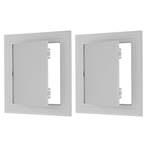 7x7 inch(165x165mm) Removable Hinged Access Panel, 2 Pcs ABS Plumbing Access Doors Easy Wall Hole Cover, Grey