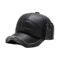 thumbnail image 1 of Yhmxh Gorro de invierno para hombre con orejeras de piel sintética., 1 of 1