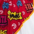 thumbnail image 5 of Men's Mitchell & Ness  Red Atlanta Hawks 1998-99 Hardwood Classics Slap Sticker Swingman Shorts, 5 of 5