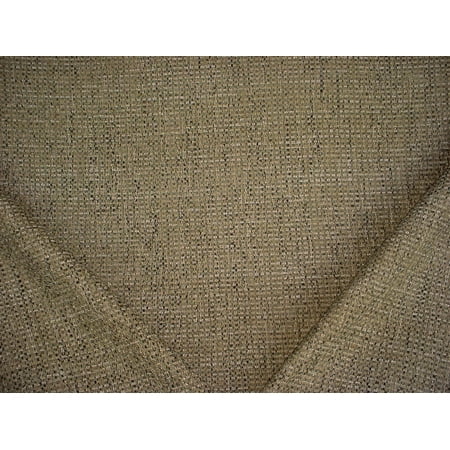 Designer Clothing Fabrics 130H10 - Black / Moss / Light Brown Basketweave Designer Upholstery Drapery Fabric - By the Yard ()