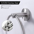 thumbnail image 4 of Toallero de mano para baño Anillo de toalla de mano Toallero de baño redondo Soporte de pared SUS 304 Acero inoxidable Acabado cepillado JFHHH pequeña, 4 of 5