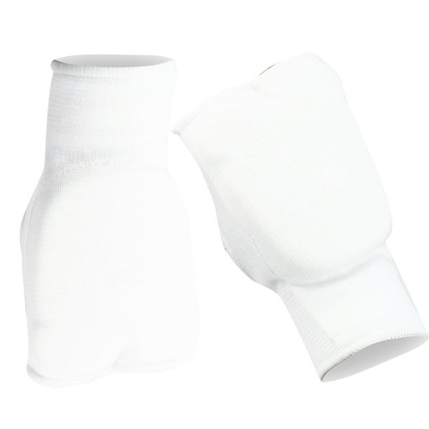 Un par de guantes de boxeo Protector de manos de Taekwondo para entrenamiento deportivo Fitness Kickboxing Blanco 1 par