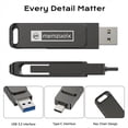 thumbnail image 4 of 128GB USB Flash Drive, memzuoix Portable USB 3.2 Type-C Thumb Drive, Photo and Video Backup, 2 in1 External Memory Stick for PC/Laptop, Jump Drive for iPhone, OTG Android Phone, PC, Black, 4 of 12