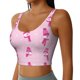 thumbnail image 2 of Balery Pink Scarf Snowman Sujetadores deportivos con espalda cruzada para mujer, acolchados, sin costuras, de alto impacto, ideales para yoga, gimnasio, entrenamiento y fitness.-Large, 2 of 8