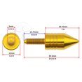 thumbnail image 2 of 10x Windscreen Spike Bolt Kit Gold CBR GSXR Stud M5 x 1.25p Wellnut Fairing, 2 of 2