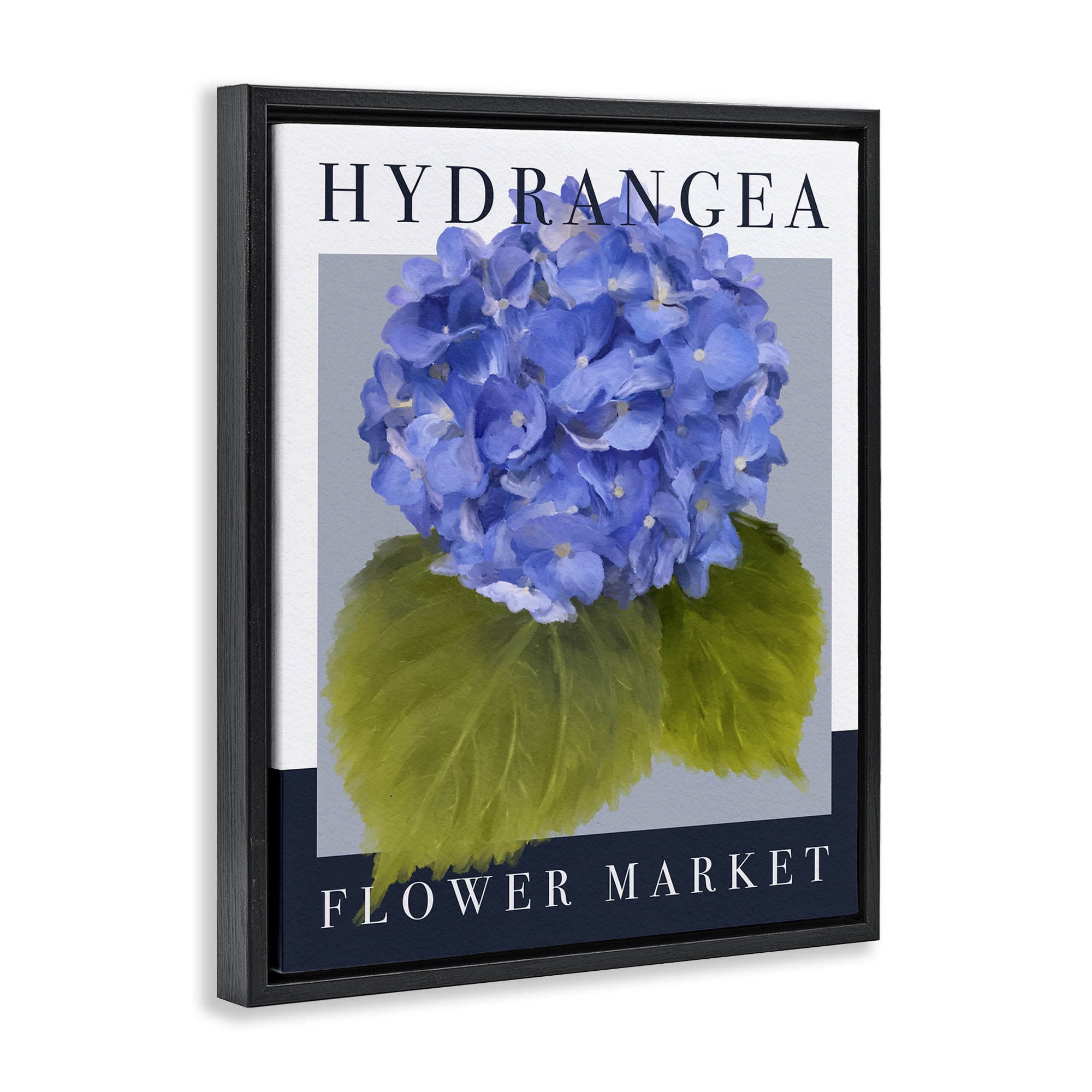 Stupell Industries Hydrangea Flower Market Black Framed Floater Canvas Wall Art, design by Jennifer Stith