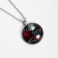 thumbnail image 4 of Print Elegant Glass Circular Pendant Necklace - Women's Fashion Necklace with Stunning Design, 4 of 5
