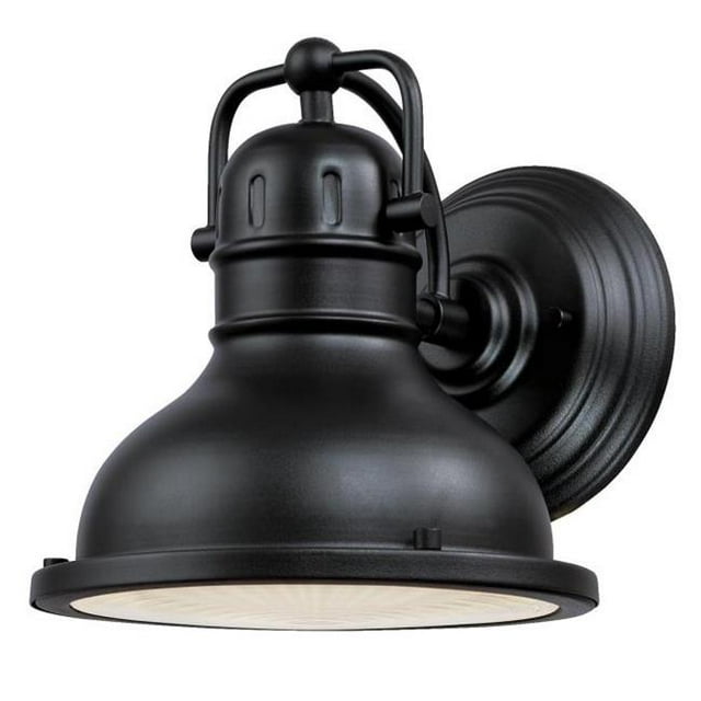 Westinghouse 6580800 Textured Black Finish Clear Prismatic Lens Dimmable LED Wall Fixture
