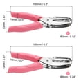 thumbnail image 2 of Uxcell 1/8" 1/4"  Perforadora de un solo agujero portátil con empuñadura suave, perforadora de papel metálica, paquete de 2 en color rosa, 2 of 6