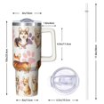thumbnail image 3 of 1pc Dog 40oz Tumbler with Straw & Handle - Insulated Stainless Steel Cup | Holiday Gift for Man Women (Christmas, Valentine's, Birthday), 3 of 5