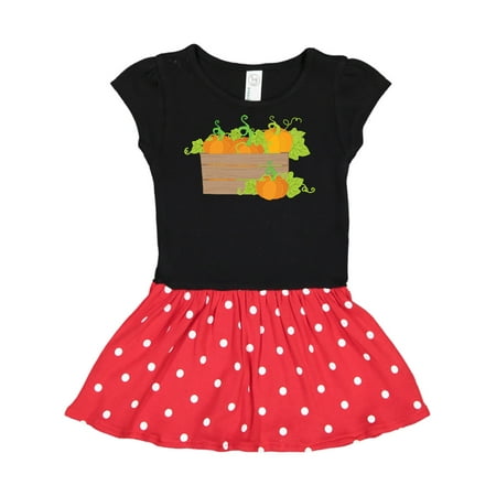 

Inktastic Pumpkins in a Crate with Green Vines Gift Toddler Girl Dress