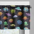 thumbnail image 5 of Ambesonne Space Valance & Curtain, UFOs and Abstract Planet, 55"x36", Multicolor, 5 of 6