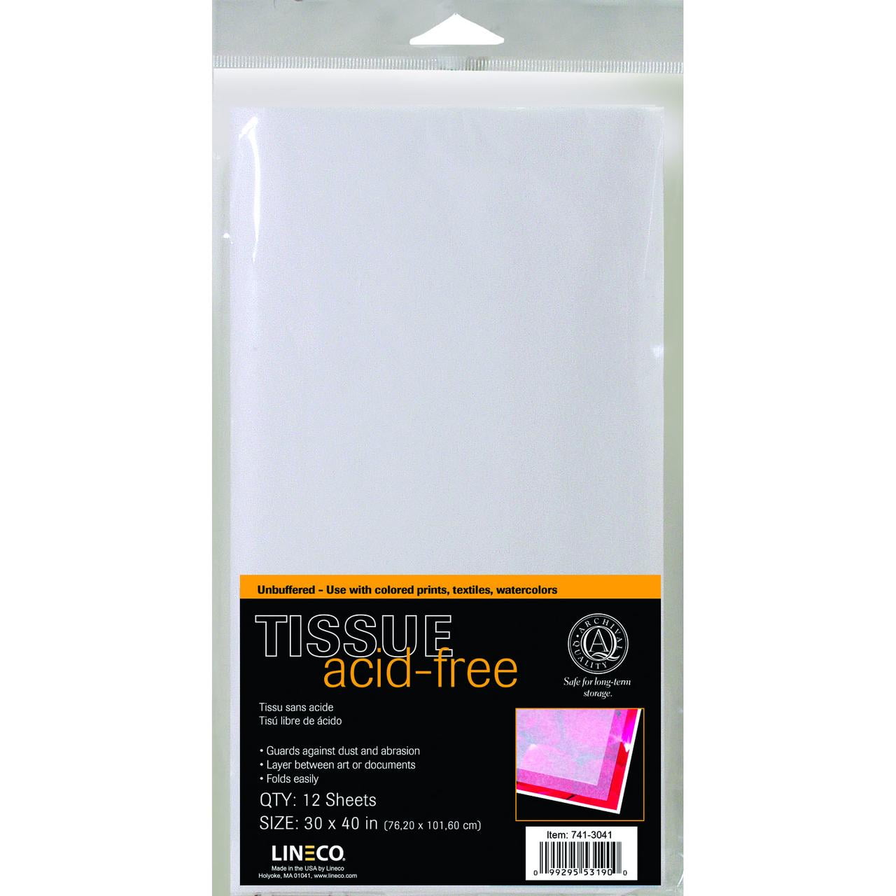 200 sheets Non Tarnish Tissue Paper 20" x 30" White Acid-free pH-neutral ~ anti 