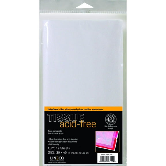 Lineco/University Products Tissue Paper Sheet, 30" x 40", 12/Pkg.