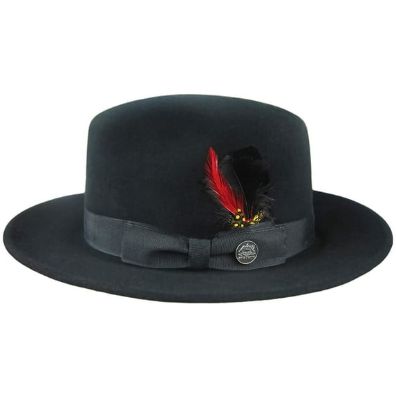 Stetson Silencer Black Fedora Size 7 1/8 R Oval 2 1/4" Brim