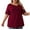 02-Red, variant on Daystry Women's Plus Size Short-Sleeve Tie Tops Tunic Wrap Sweetheart Lightweight Tee