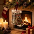 thumbnail image 7 of Clearance! Christmas Tree Cash Gift Holder Ornament, 2026 Acrylic Stocking Money Holder, Indoor Outdoor Home Decor, Christmas Decorations for Xmas Tree Holiday Gifting, 7 of 7