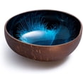 thumbnail image 5 of Cocobowl Splash cuenco decorativo de coco azul, pulido, 5 of 5