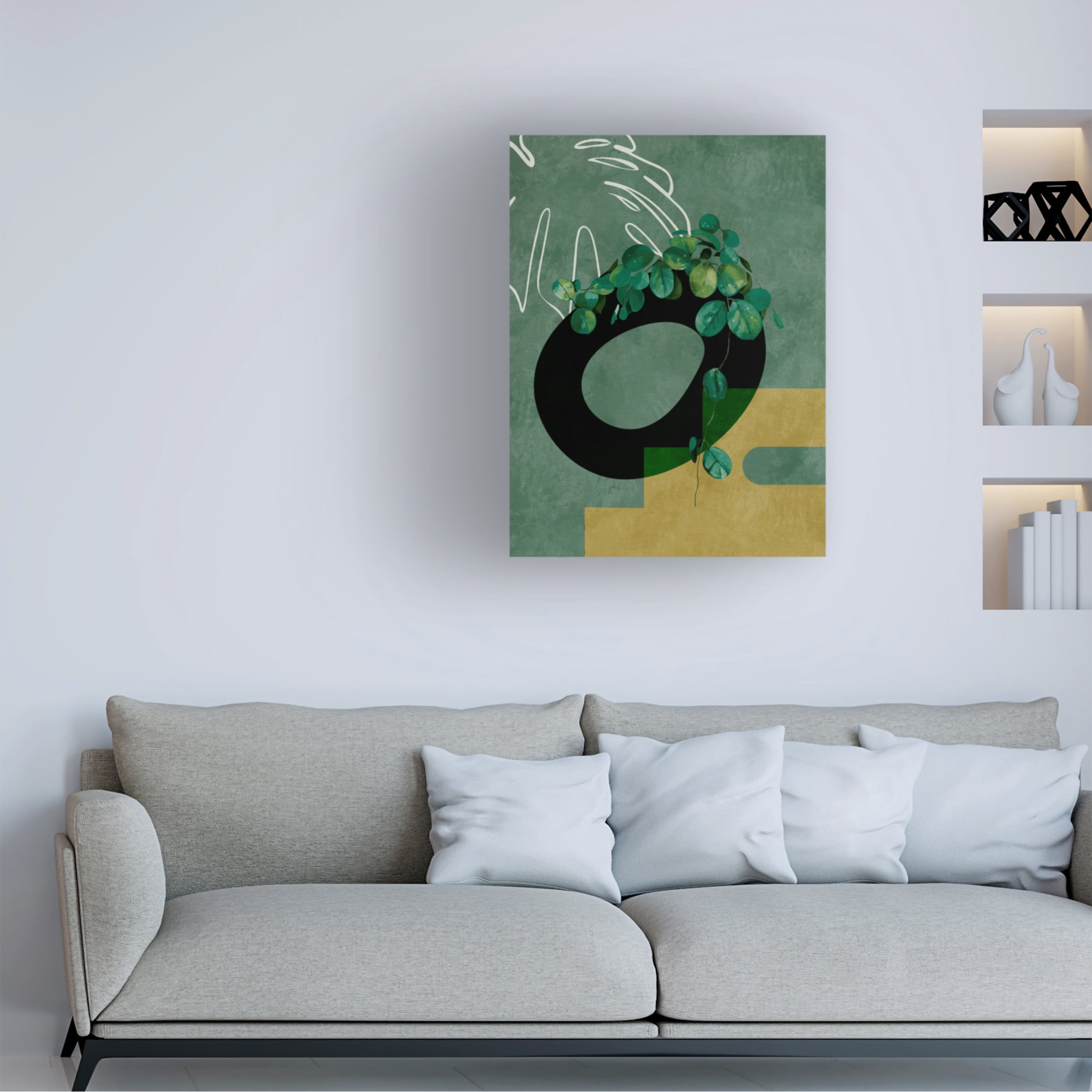 Trademark Fine Art Ana Rut Bre Leaves More 4 Greenery Canvas Wall Art