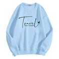 thumbnail image 5 of Women's Sweatshirts 2025 Travel Is My Therapy Sweatshirt Long Sleeve Crewneck Loose Pullover Tops Sweatshirt for Women, 5 of 6